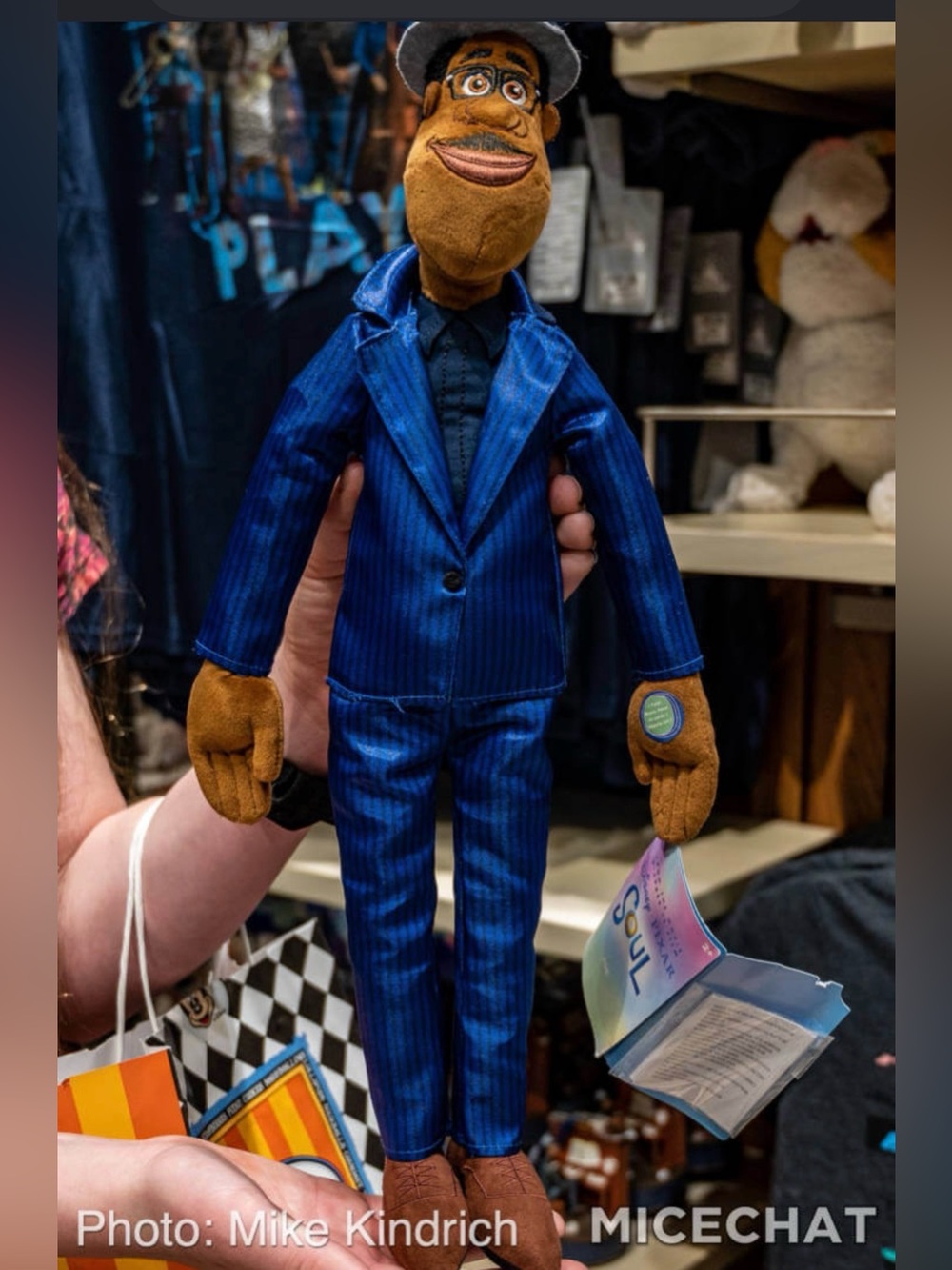 Disney Pixar Soul Joe Gardner Plush Doll in Blue Suit
